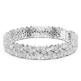14K Solid Gold Lab Diamond Bracelet, White Gold, view 1