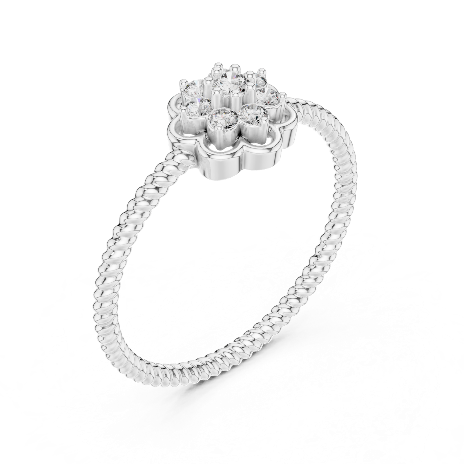 Gold Ring LR-01 (97), White Gold, view 2