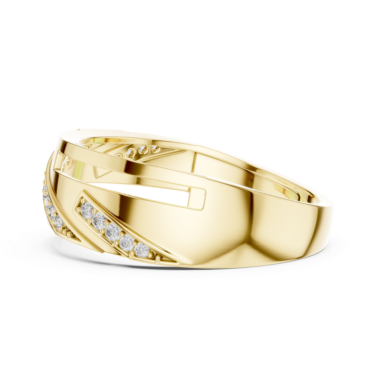 Gold Ring LR-01 (12), Yellow Gold, view 3