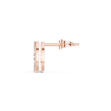Gold Earrings AGDER-358, Rose Gold, view 3