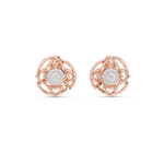 Gold Earrings 12-10015@E, Rose Gold