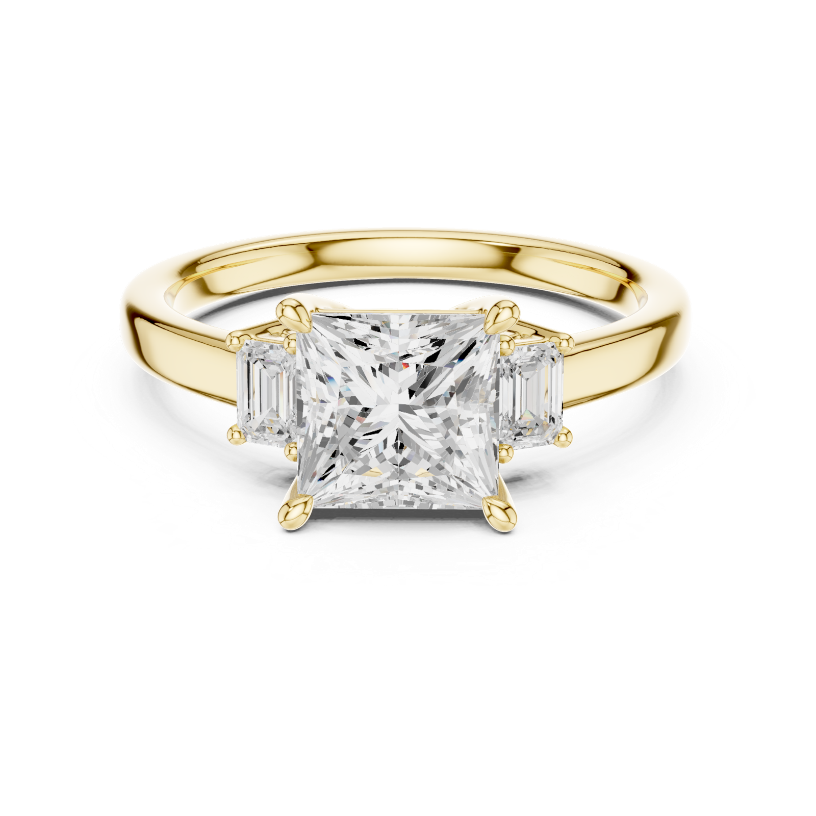 Gold Ring DDLR-871, Yellow Gold, view 4