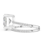 Gold Jewelry L35-39, Princess center stone, White Gold, view 3