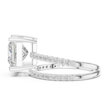 Gold Jewelry L35-39, Princess center stone, White Gold, view 3