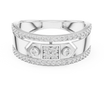 Gold Ring LR-01 (49), White Gold, view 4