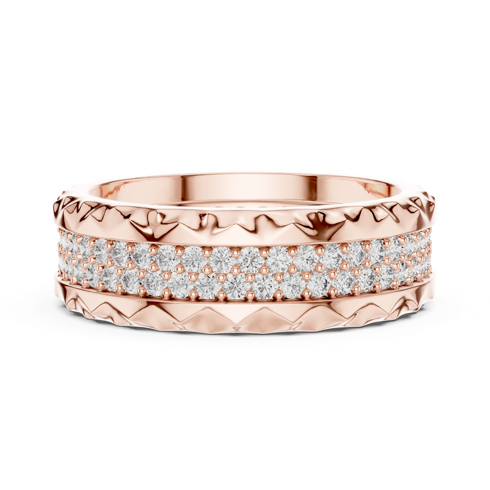 Gold Ring DDLR-423, Rose Gold, view 3