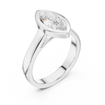 Gold Jewelry L36-3, Marquise center stone, White Gold, view 2