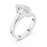 Gold Jewelry L36-3, Marquise center stone, White Gold, view 2