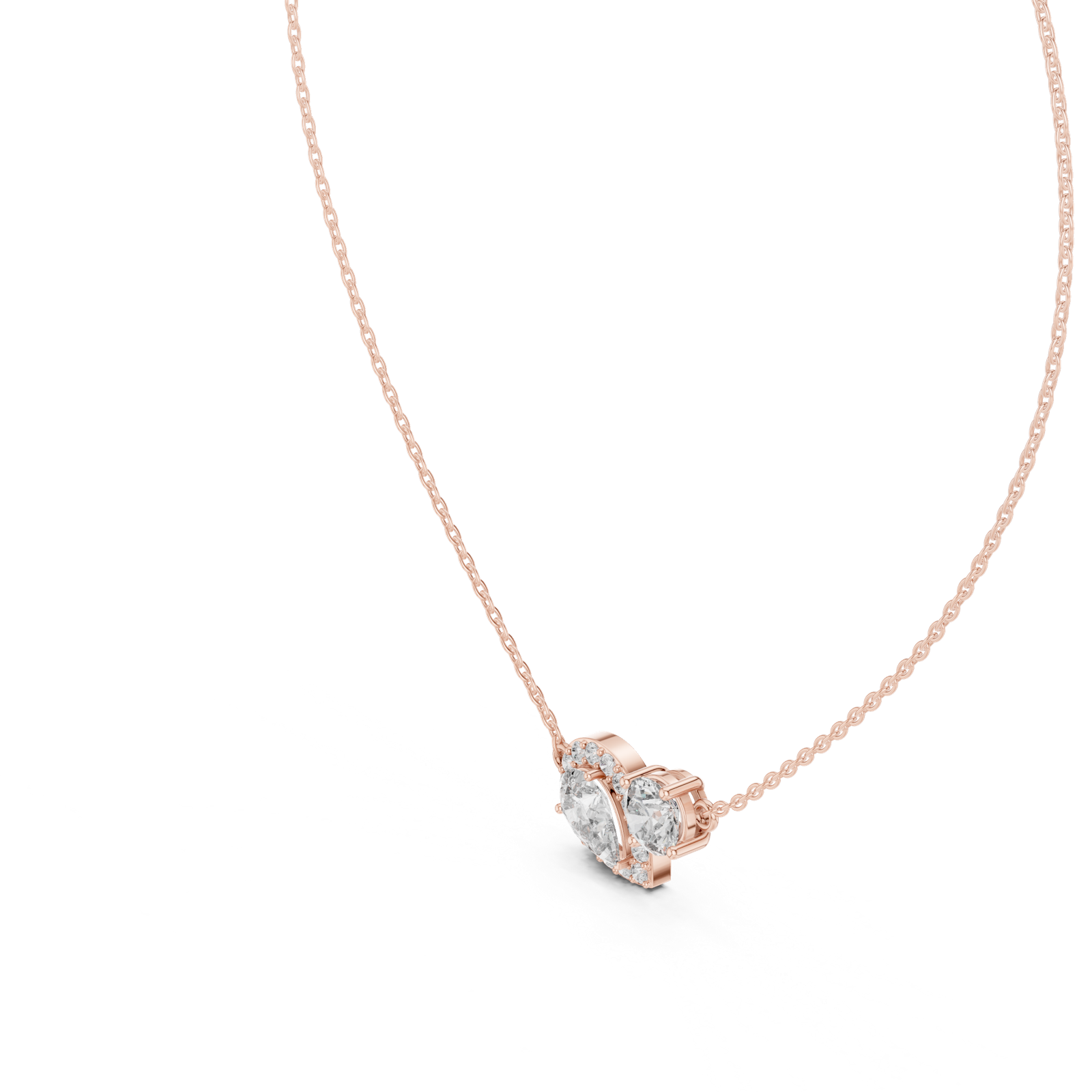 Gold Pendant GPD-0019, Rose Gold, view 2