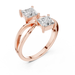 Gold Ring DDLR-470, Rose Gold, view 2