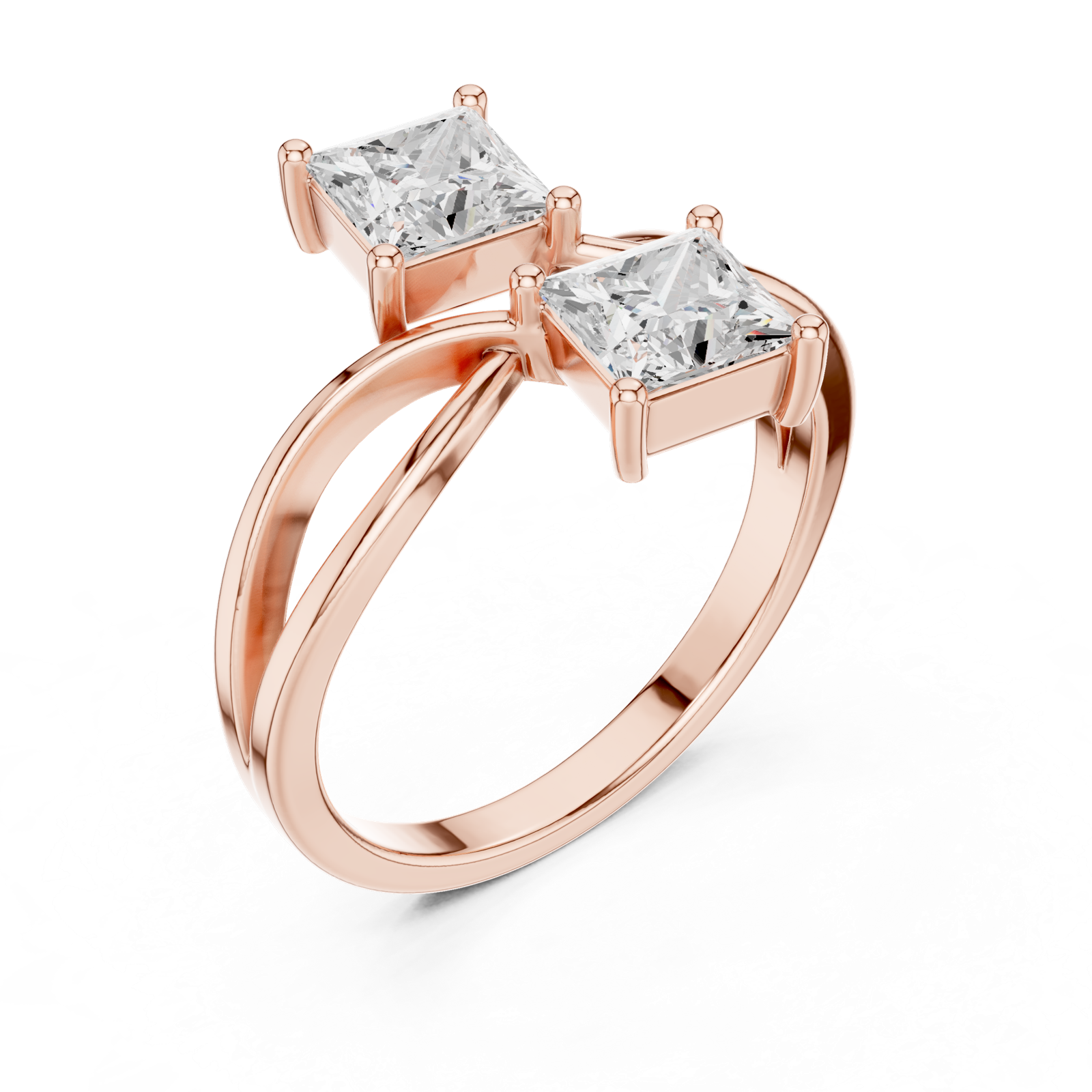 Gold Ring DDLR-470, Rose Gold, view 2