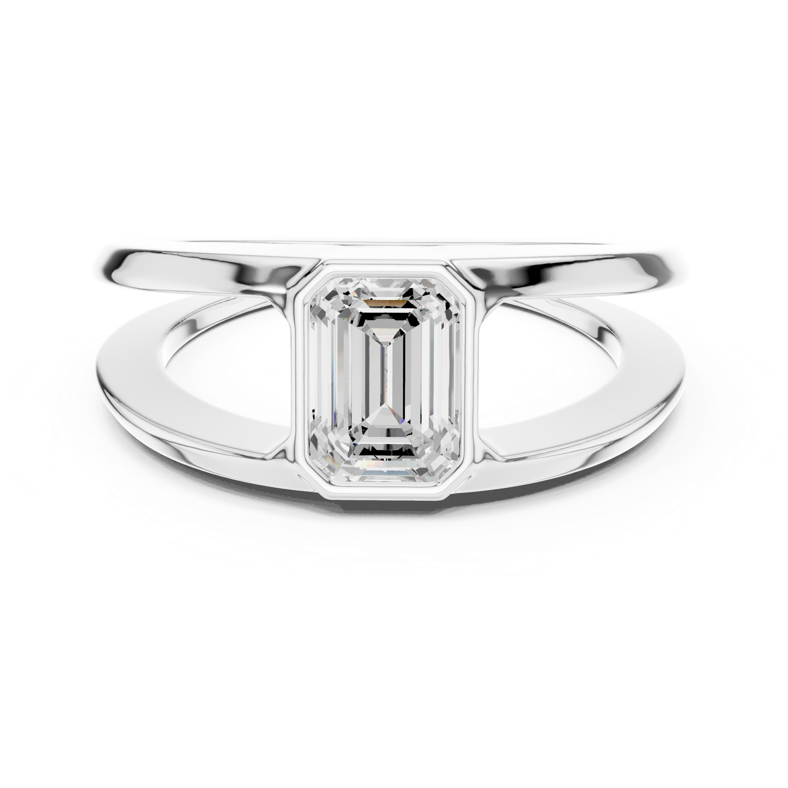 Gold Ring SBMR(42), White Gold, view 4