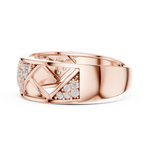 Gold Ring LR-01 (7), Rose Gold, view 3
