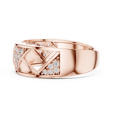 Gold Ring LR-01 (7), Rose Gold, view 3