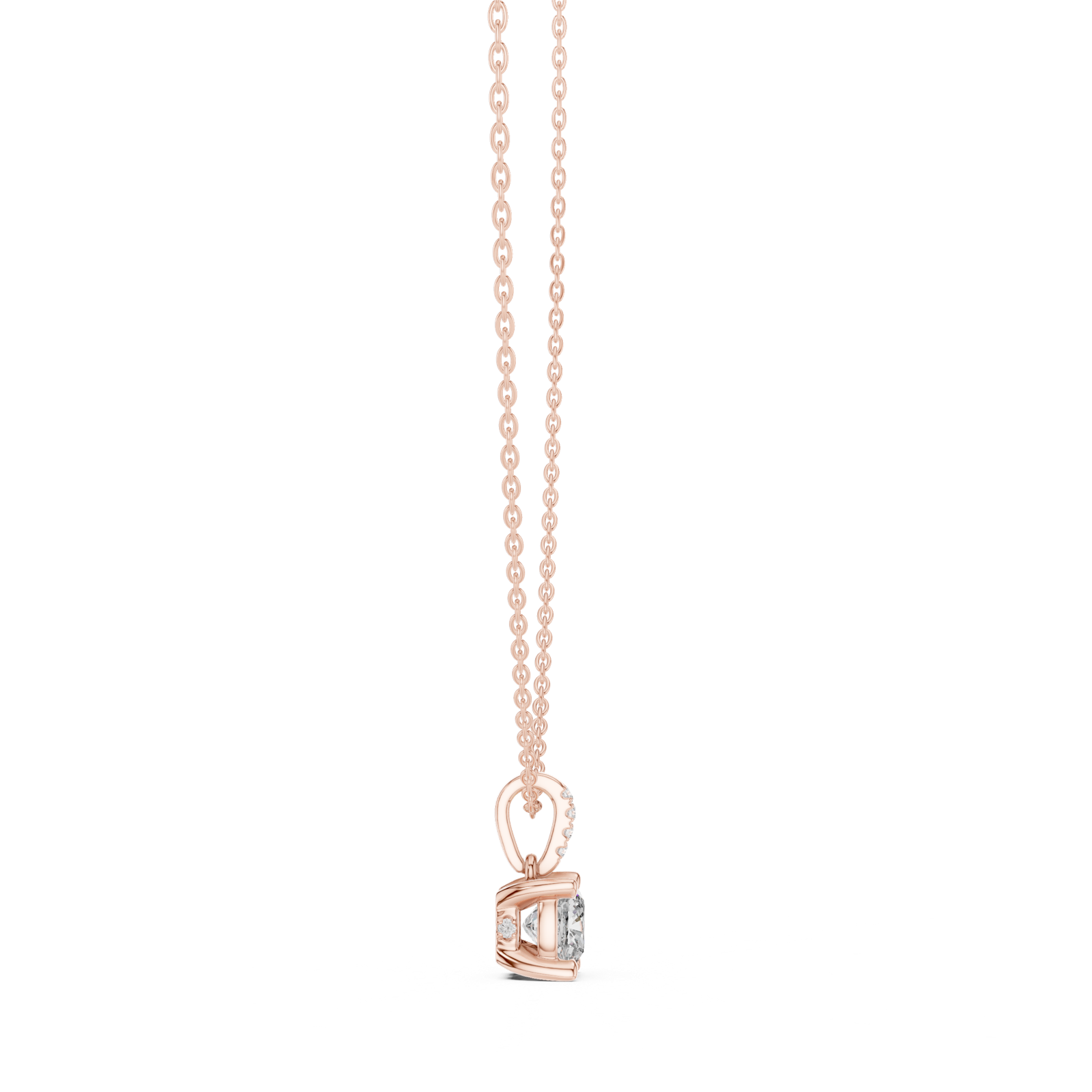 Gold Pendant GPD-0071, Rose Gold, view 3