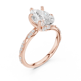 Gold Ring DDLR-966, Rose Gold, view 2