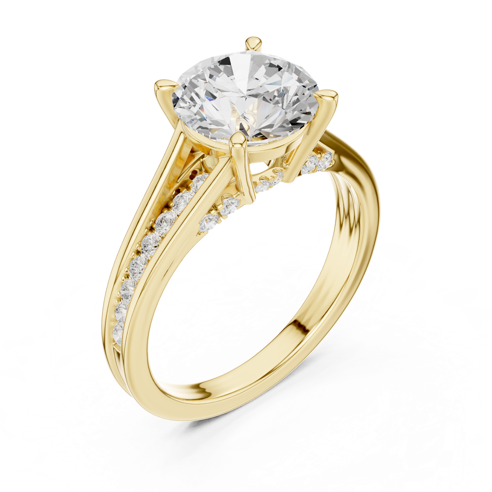 Gold Ring DDLR-999, Yellow Gold, view 2
