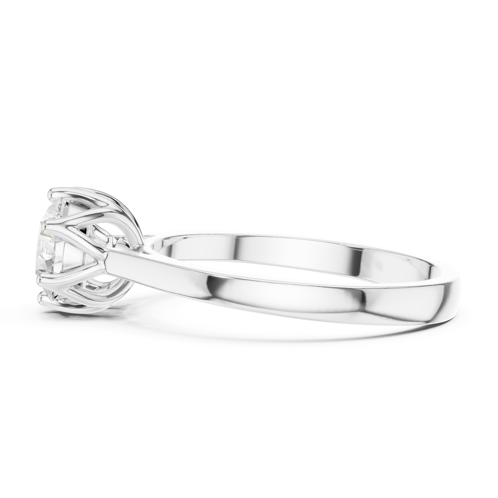 Gold Ring HLR-46, White Gold, view 3