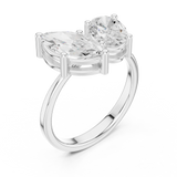 Gold Ring DDLR-532, White Gold, view 2