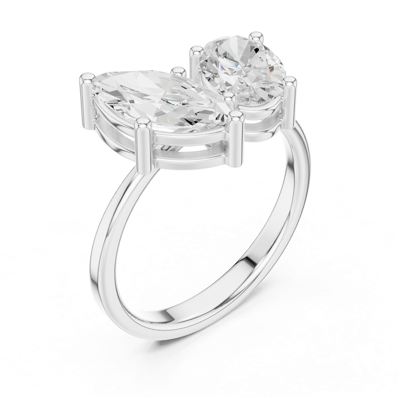 Gold Ring DDLR-532, White Gold, view 2