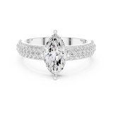 Gold Ring DDLR-1103, White Gold, view 4