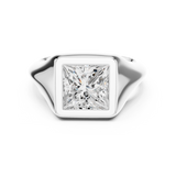 Gold Jewelry L36-4, Princess center stone, White Gold, view 4