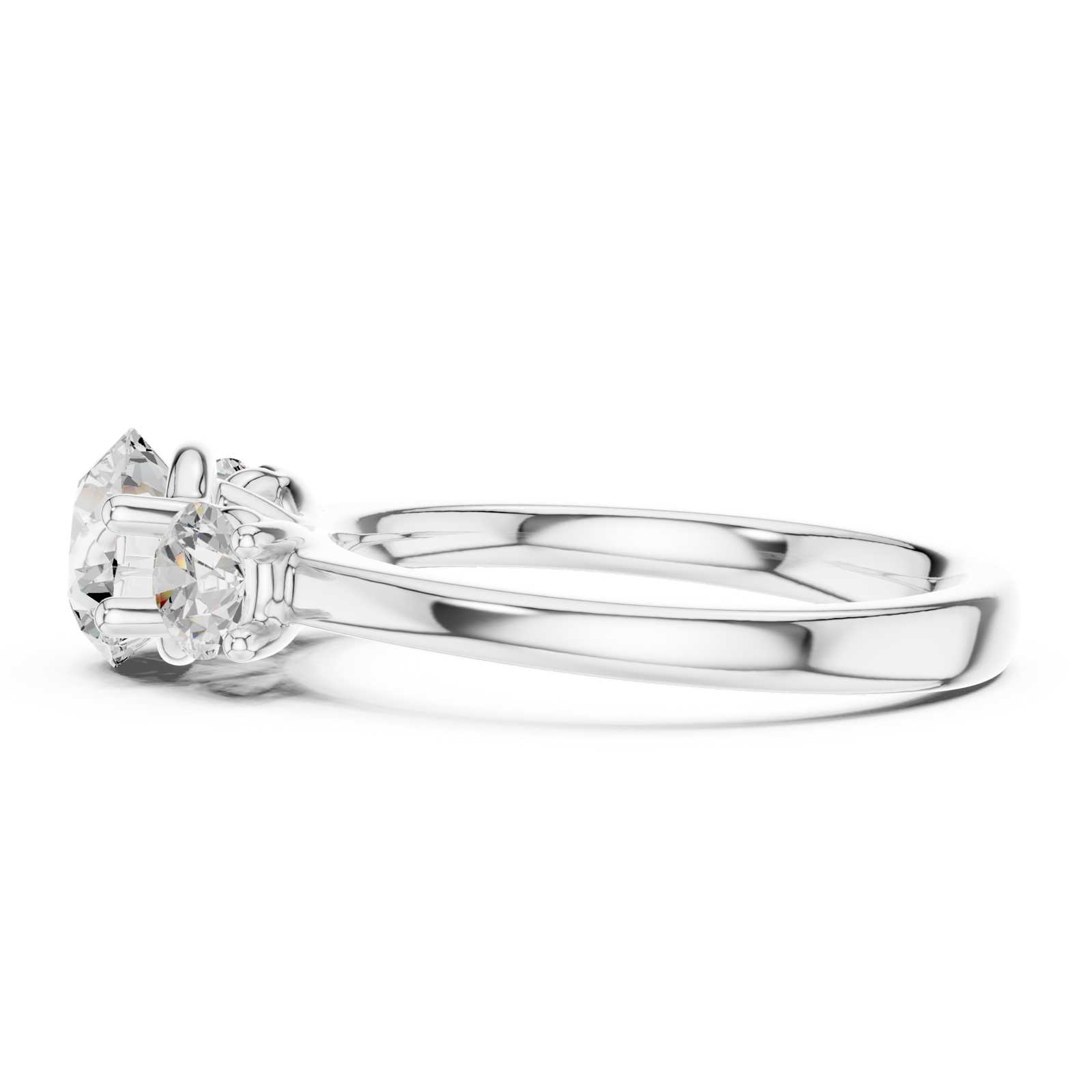 Gold Ring DDLR-638, White Gold, view 3