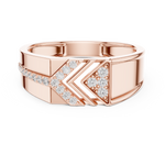 Gold Ring LR-01 (26), Rose Gold, view 4