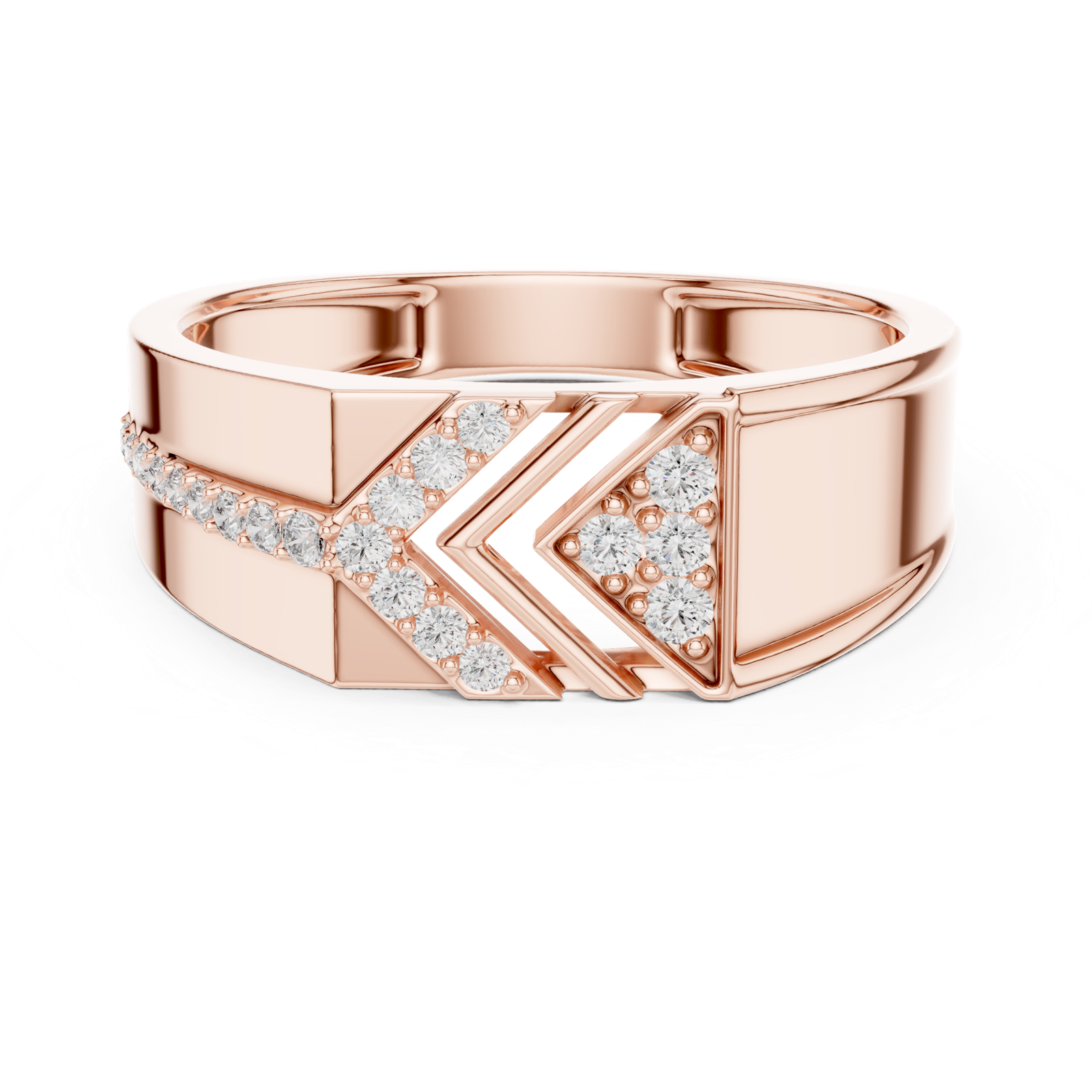 Gold Ring LR-01 (26), Rose Gold, view 4