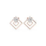 Gold Earrings Earring, Rose Gold, view 4