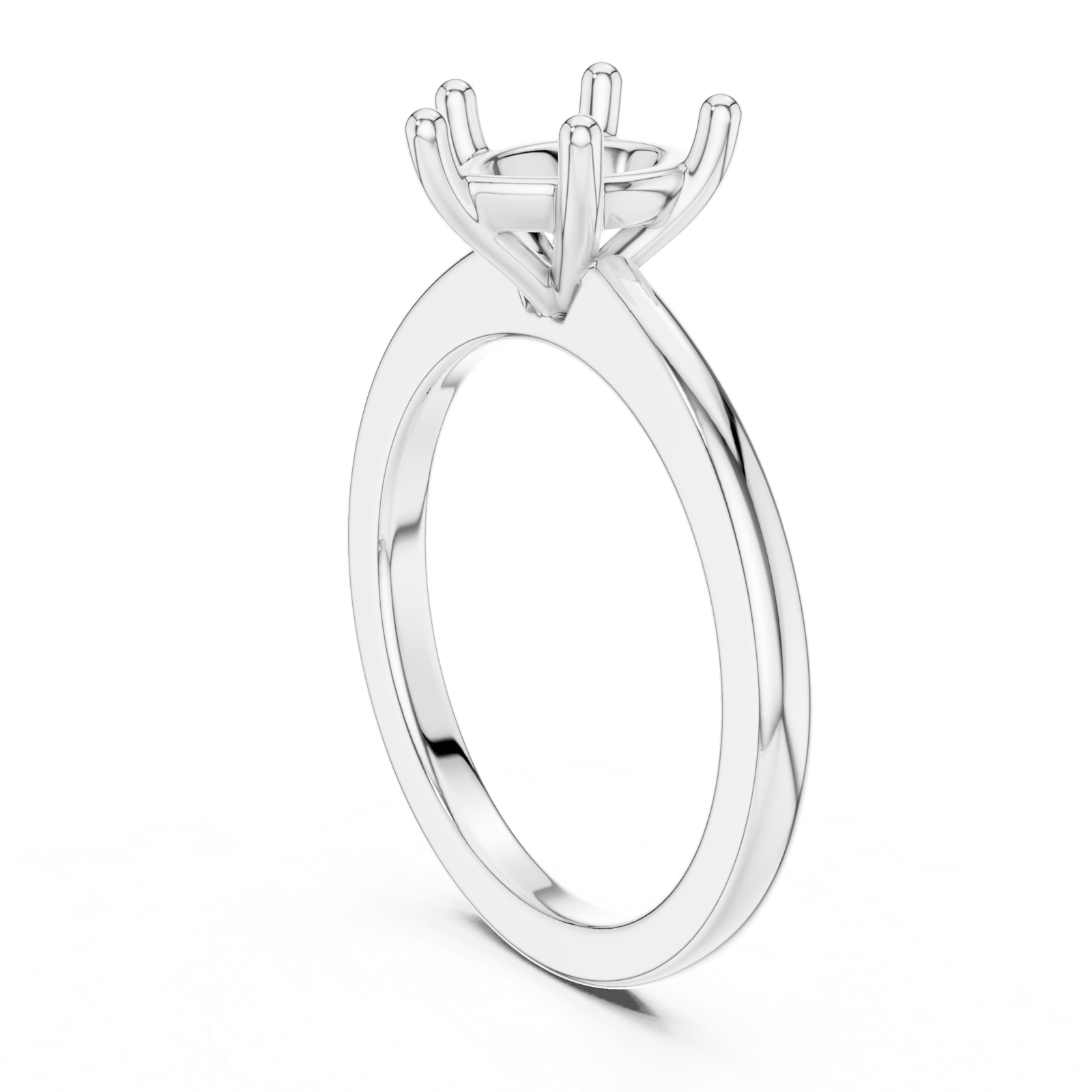 Gold Ring DDLR-032, Pear center stone, White Gold, view 1
