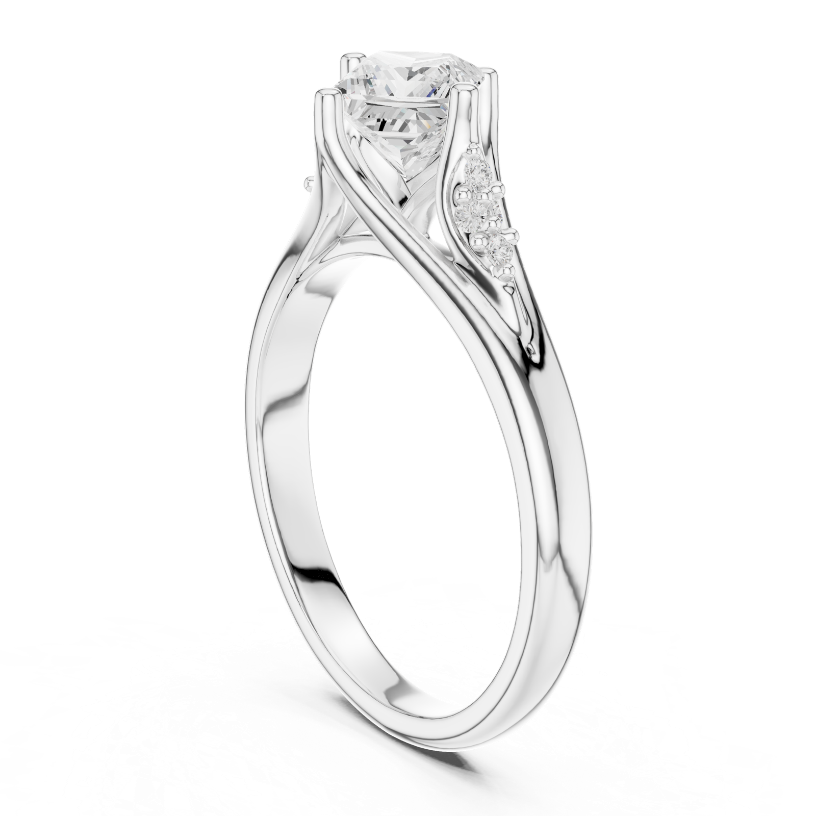 Gold Ring DDLR-497, White Gold, view 1