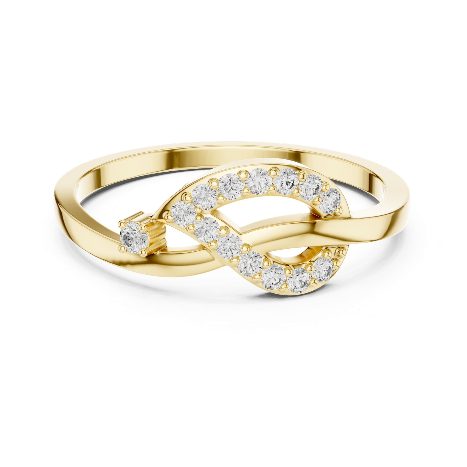 Gold Ring DR-6298, Yellow Gold, view 4