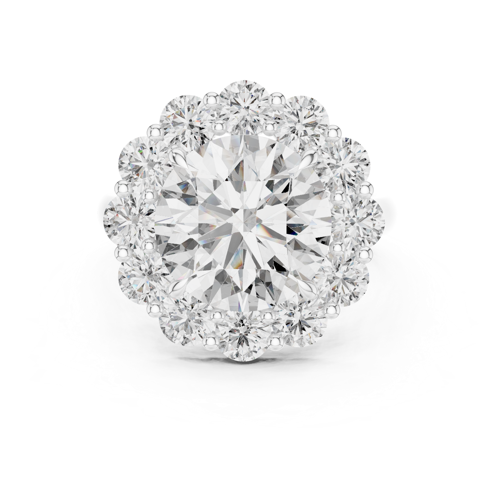 Gold Pendant 9-10025L_09, White Gold