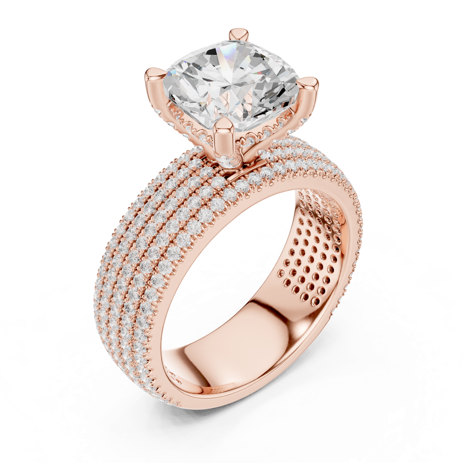 Gold Ring DDLR-1022, Rose Gold, view 2