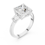 Gold Jewelry L35-67, Princess center stone, White Gold, view 2