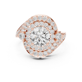 Gold Ring DDLR-402, Rose Gold, view 4