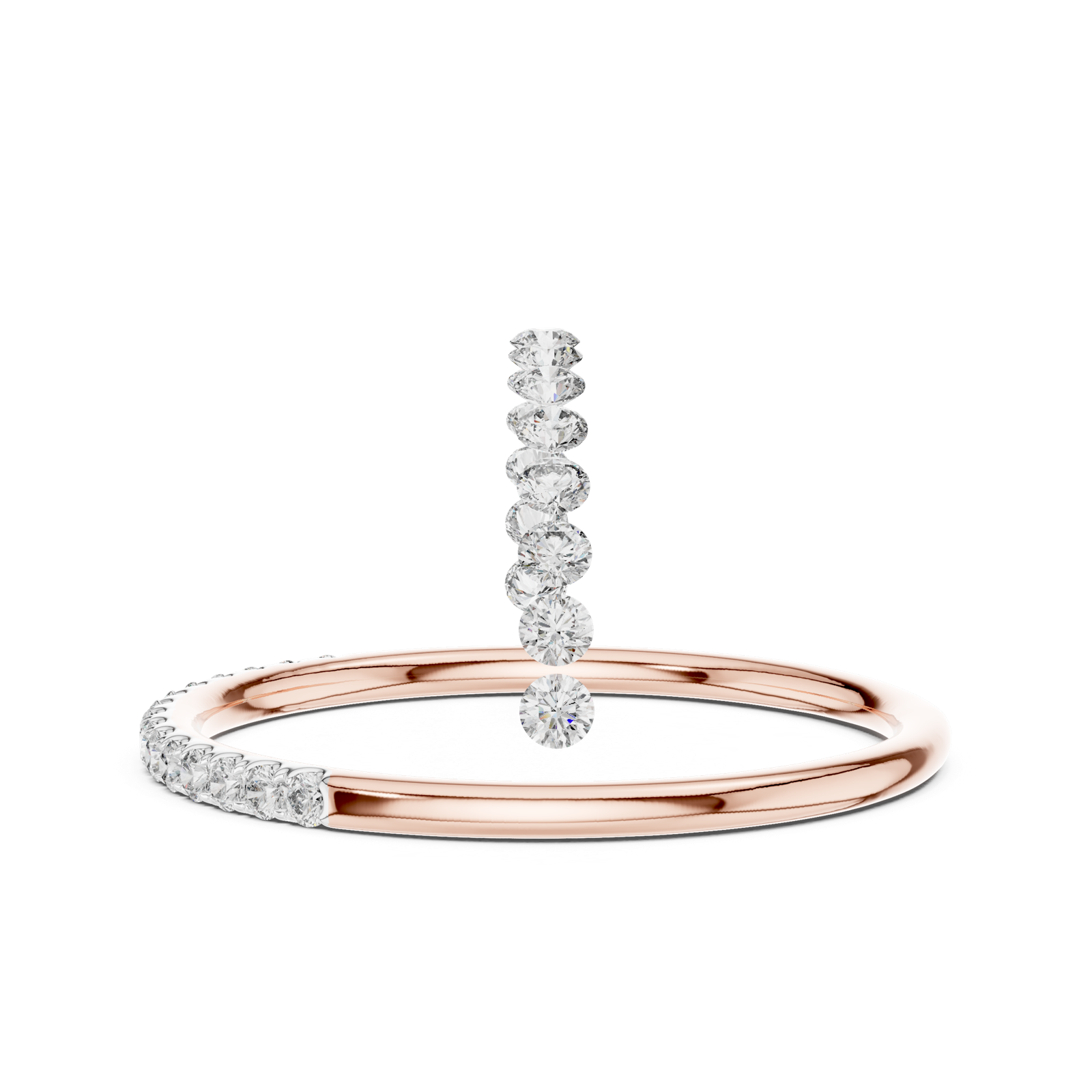 Gold Ring 12-10057@L, Rose Gold, view 3