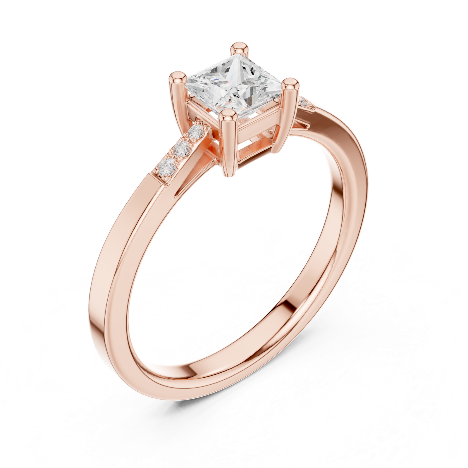 Gold Ring DDLR-491, Rose Gold, view 2
