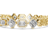 14K Solid Gold Lab Diamond Bracelet, Yellow Gold, view 3