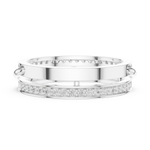 Gold Ring R27-01-2, White Gold, view 3
