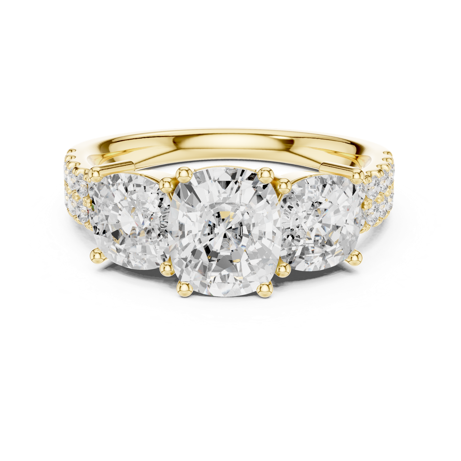 Gold Ring DDLR-716, Yellow Gold, view 4