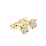 Gold Earrings GER-0354, Yellow Gold, view 1