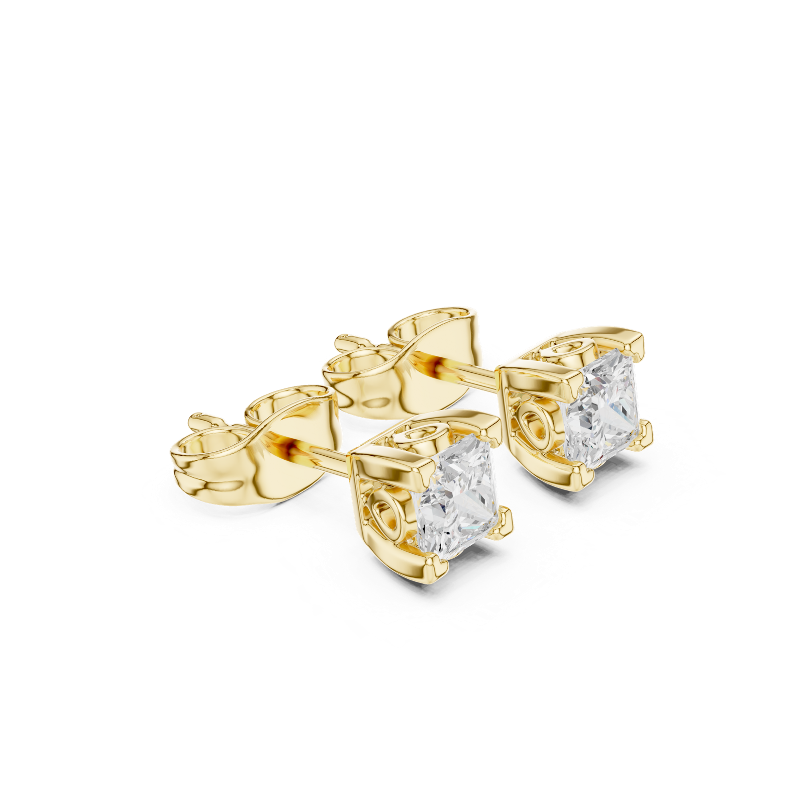 Gold Earrings GER-0354, Yellow Gold, view 1