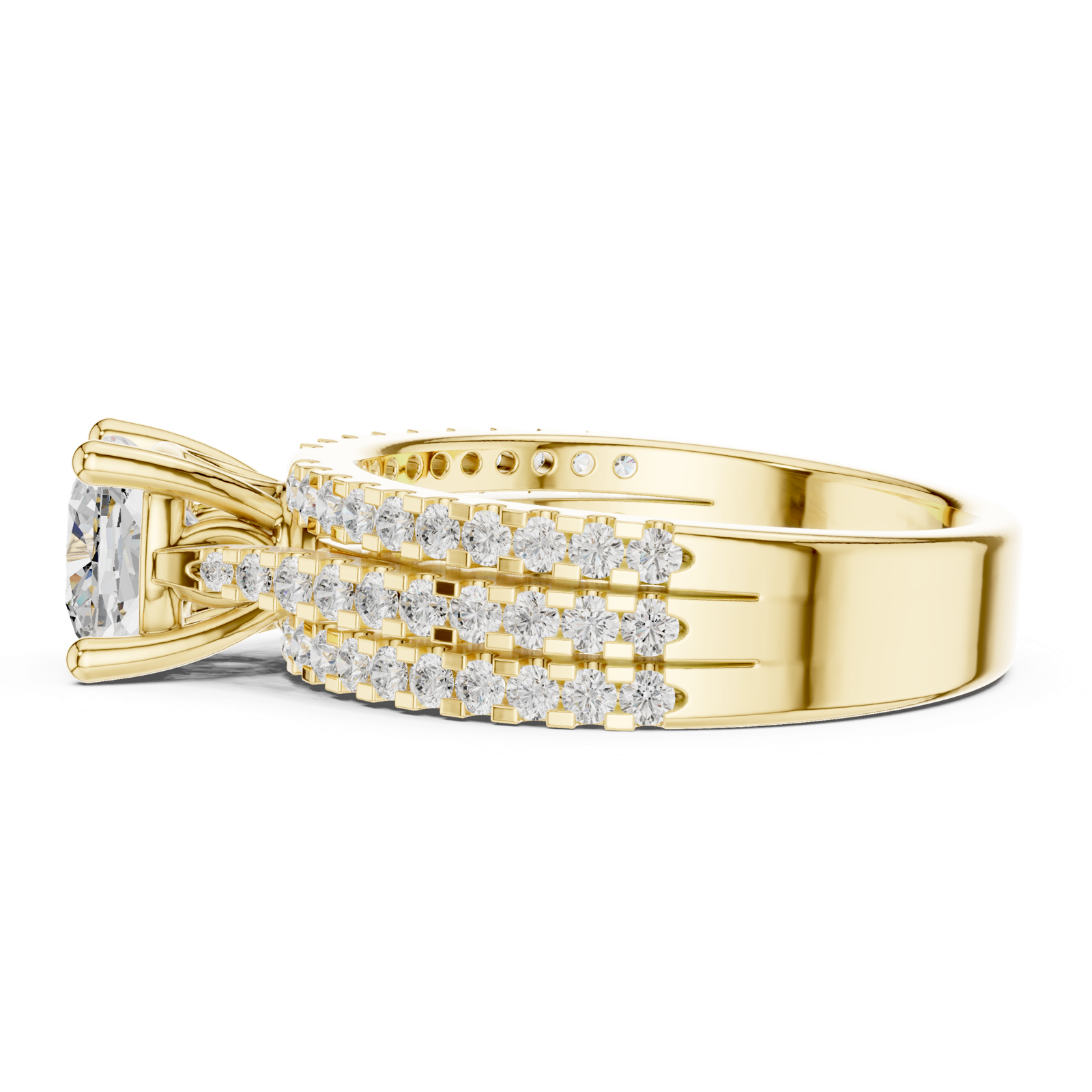 Gold Ring DDLR-528, Yellow Gold, view 3