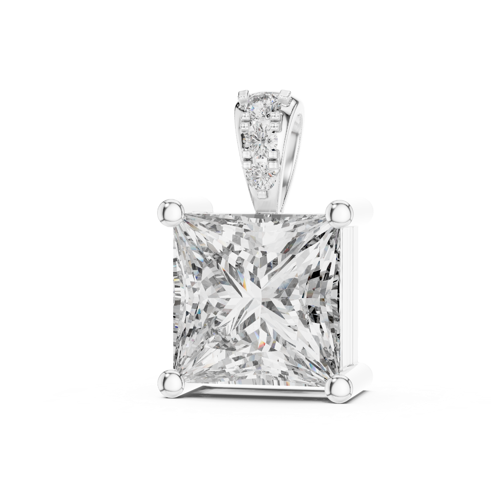 Gold Pendant PND-0004, White Gold, view 2