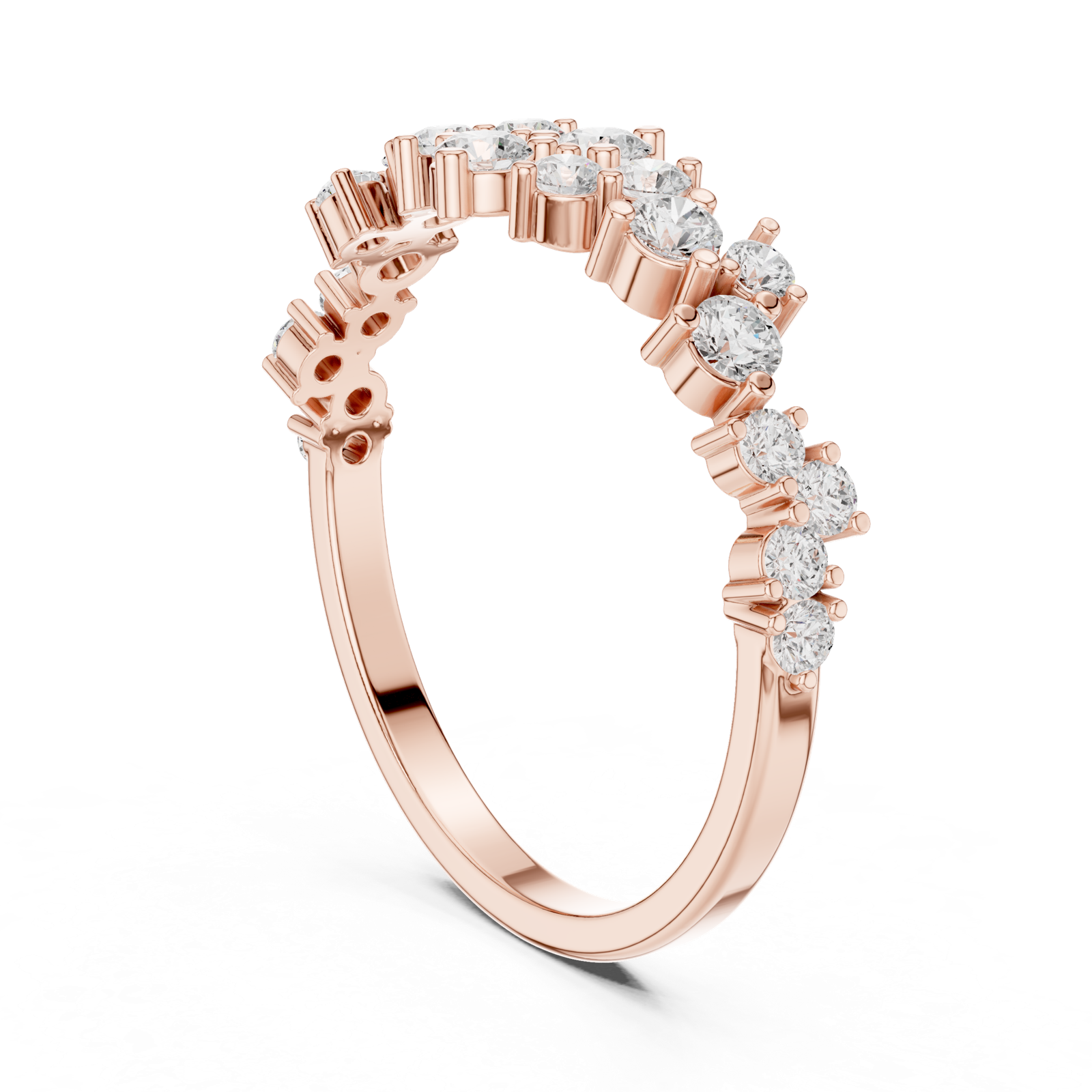 Gold Ring DDLR-380, Rose Gold, view 1