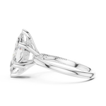 Gold Ring DDLR-175, Marquise center stone, White Gold, view 3
