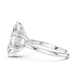 Gold Ring DDLR-175, Marquise center stone, White Gold, view 3