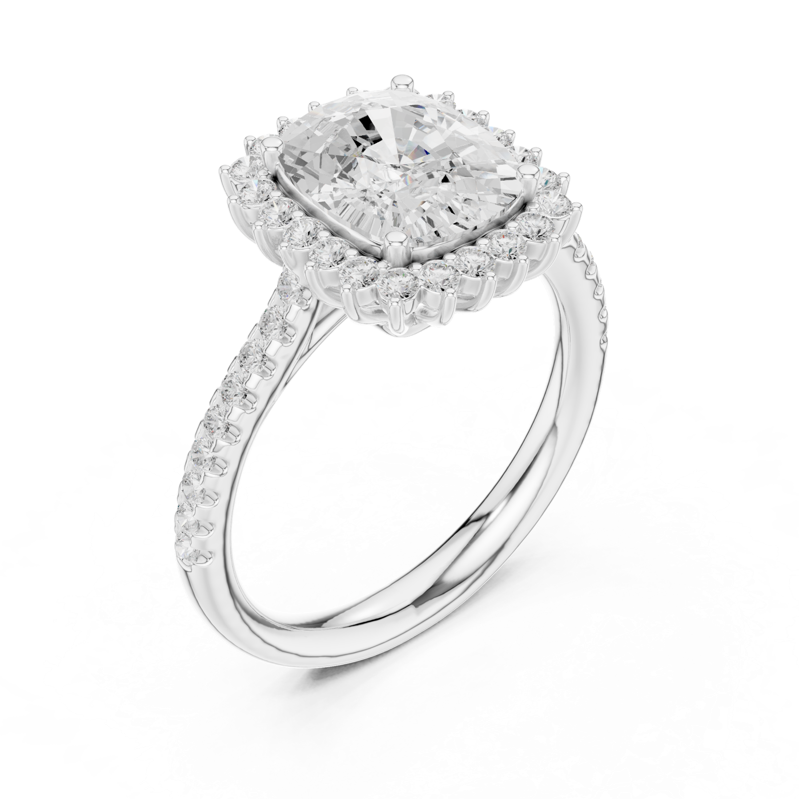 Gold Ring DDLR-732, White Gold, view 2